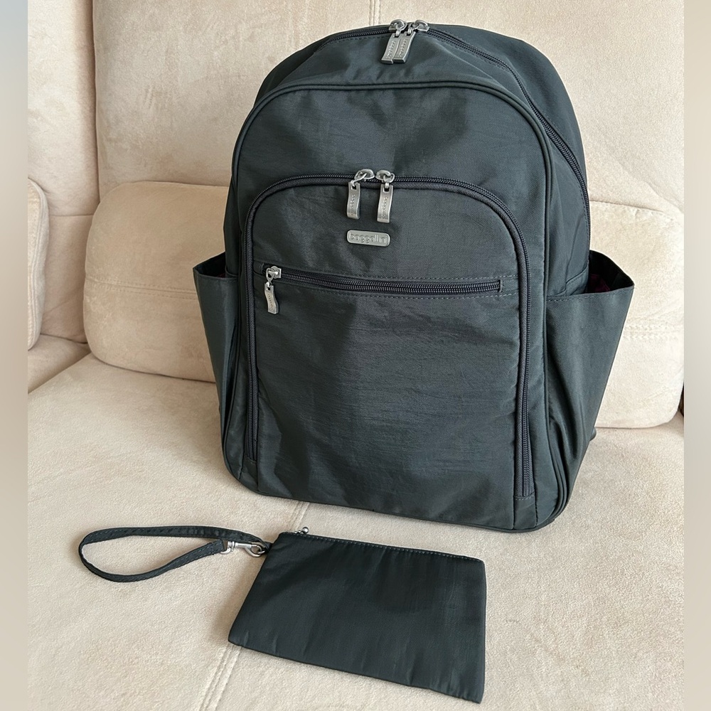 Baggallini Large Work Laptop Backpack | Luggage Sleeve, RFID Wristlet, Travel